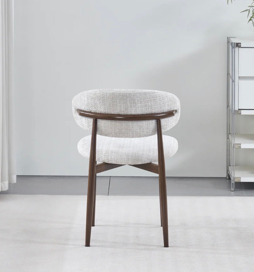 Chaise BOHEME Marbella beige Noyer