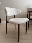 Chaise BOHEME Marbella beige Noyer