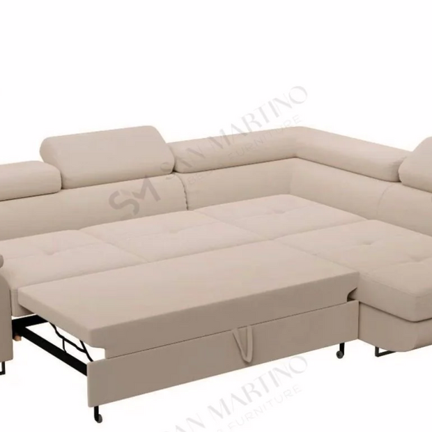 Canapé d'angle convertible TONY beige