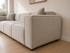 Canapé EMMA – Modulable en tissu Marbella beige DISPONIBLE LE 15/09