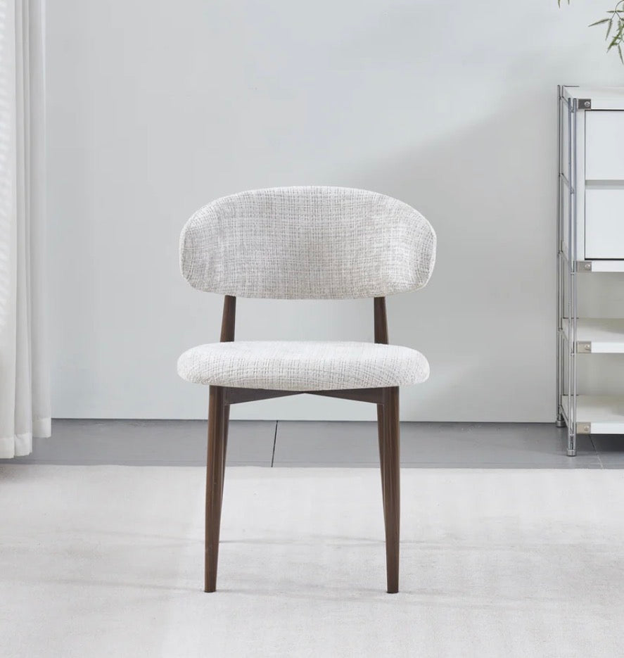 Chaise BOHEME Marbella beige Noyer