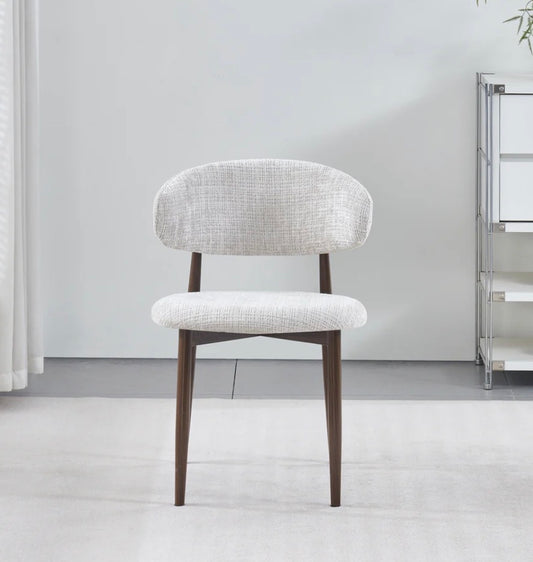 Chaise BOHEME Marbella beige Noyer