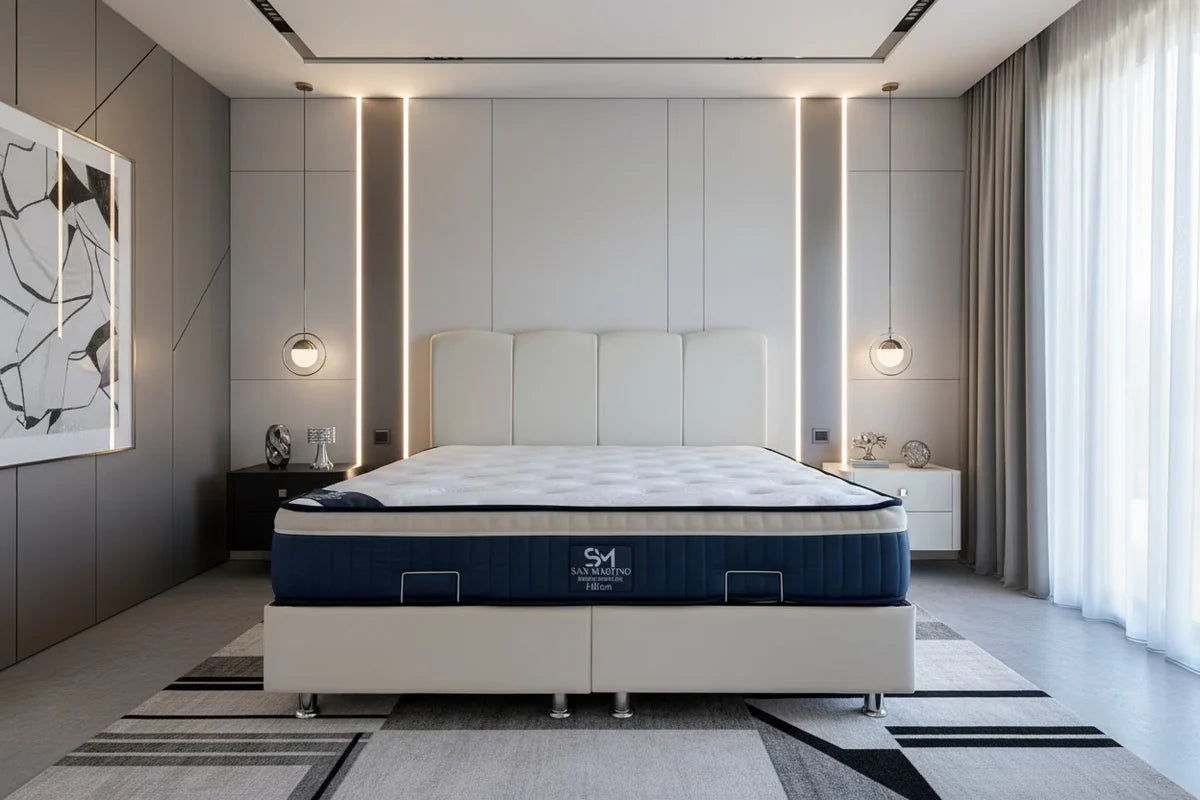 Lit Coffre CELIA BLANC CASSE - Velours