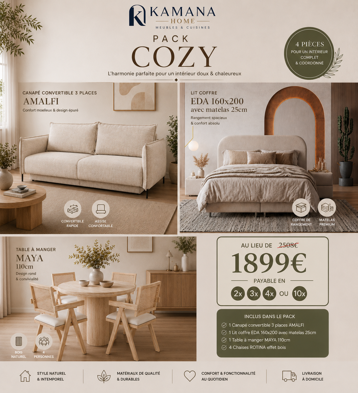 Pack COZY – L'élégance et le confort réunis