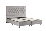 Lit Coffre HUGO GRIS - Velours