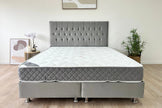 Lit Coffre HUGO GRIS - Velours