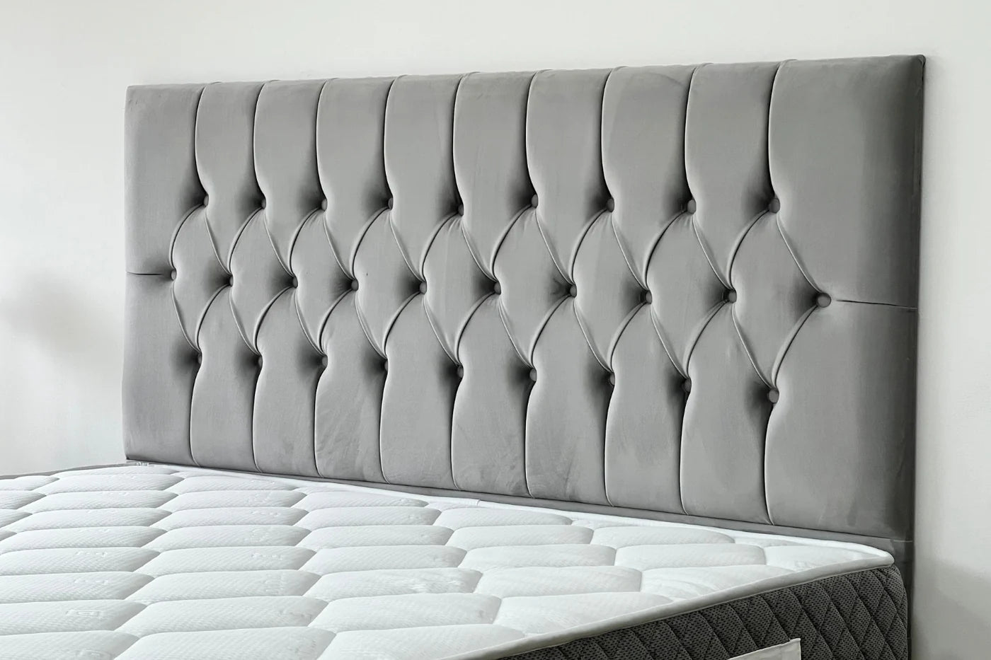 Lit Coffre HUGO GRIS - Velours