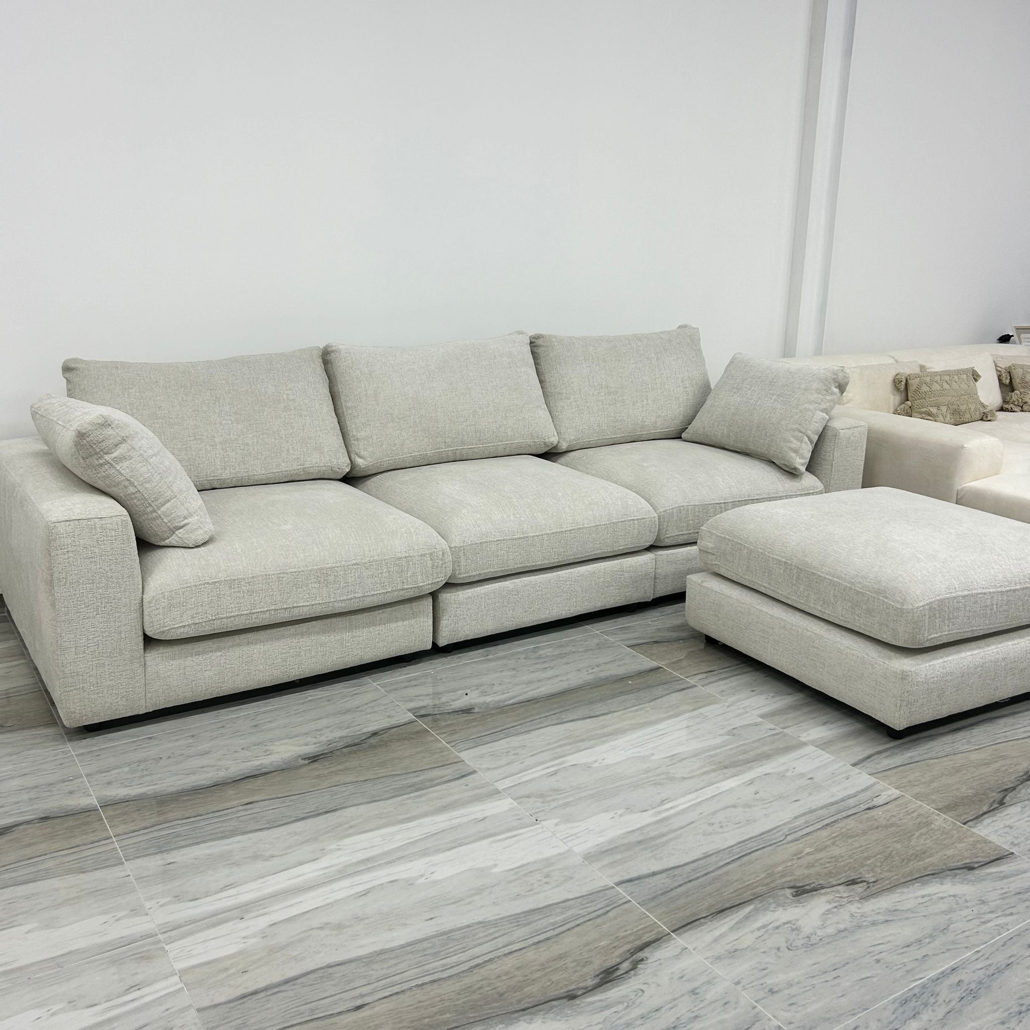 Canapé modulable JULIA 3+1 chenille