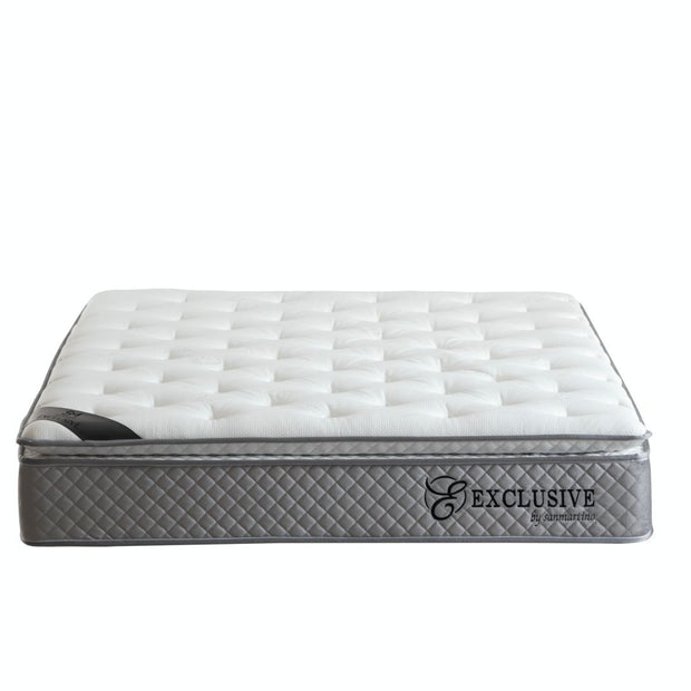 Matelas à ressort avec surmatelas intégré : épaisseur 32 cm Exclusive Gris