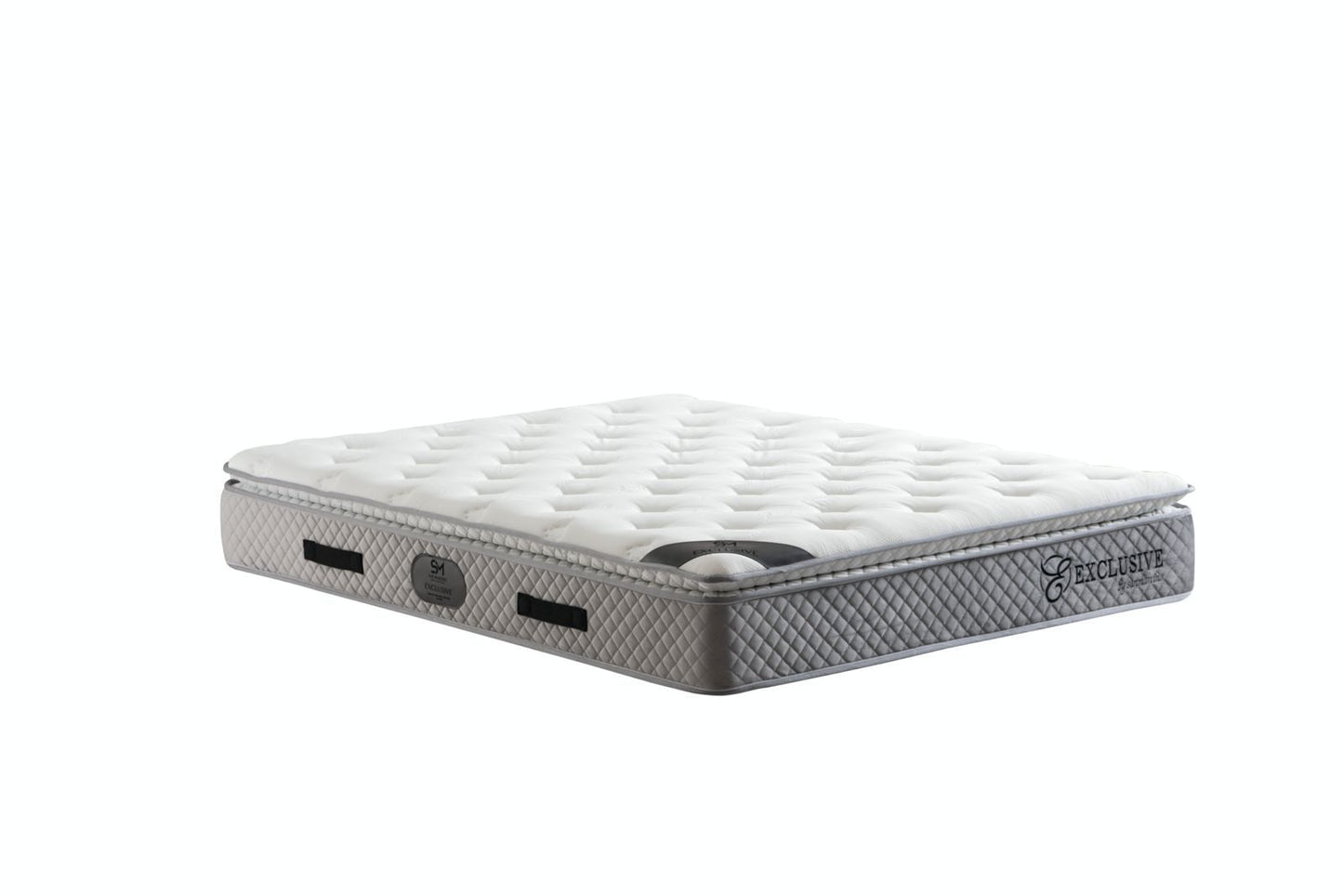 Matelas à ressort avec surmatelas intégré : épaisseur 32 cm Exclusive Gris