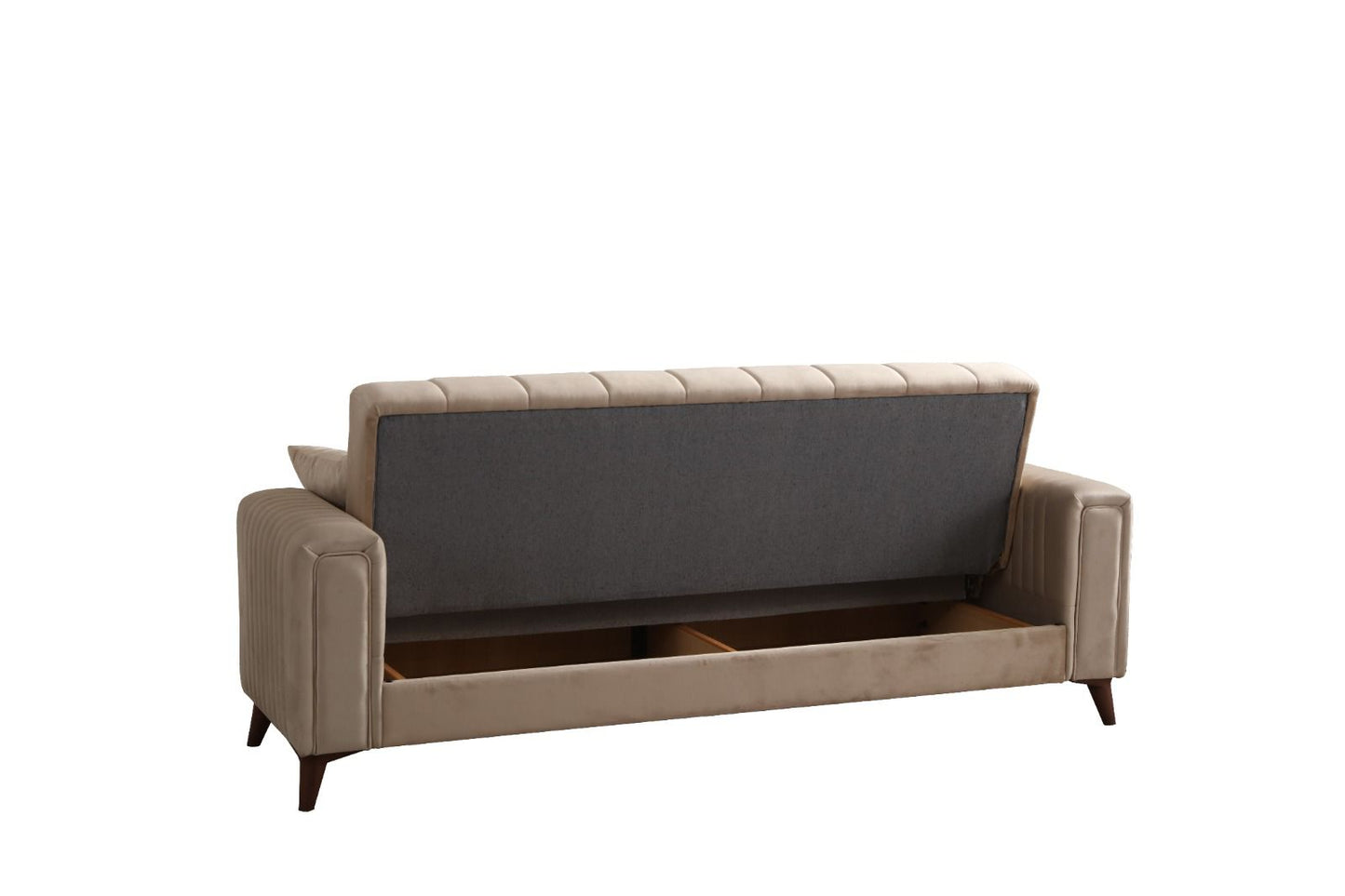 Canapé convertible NOVA velours beige