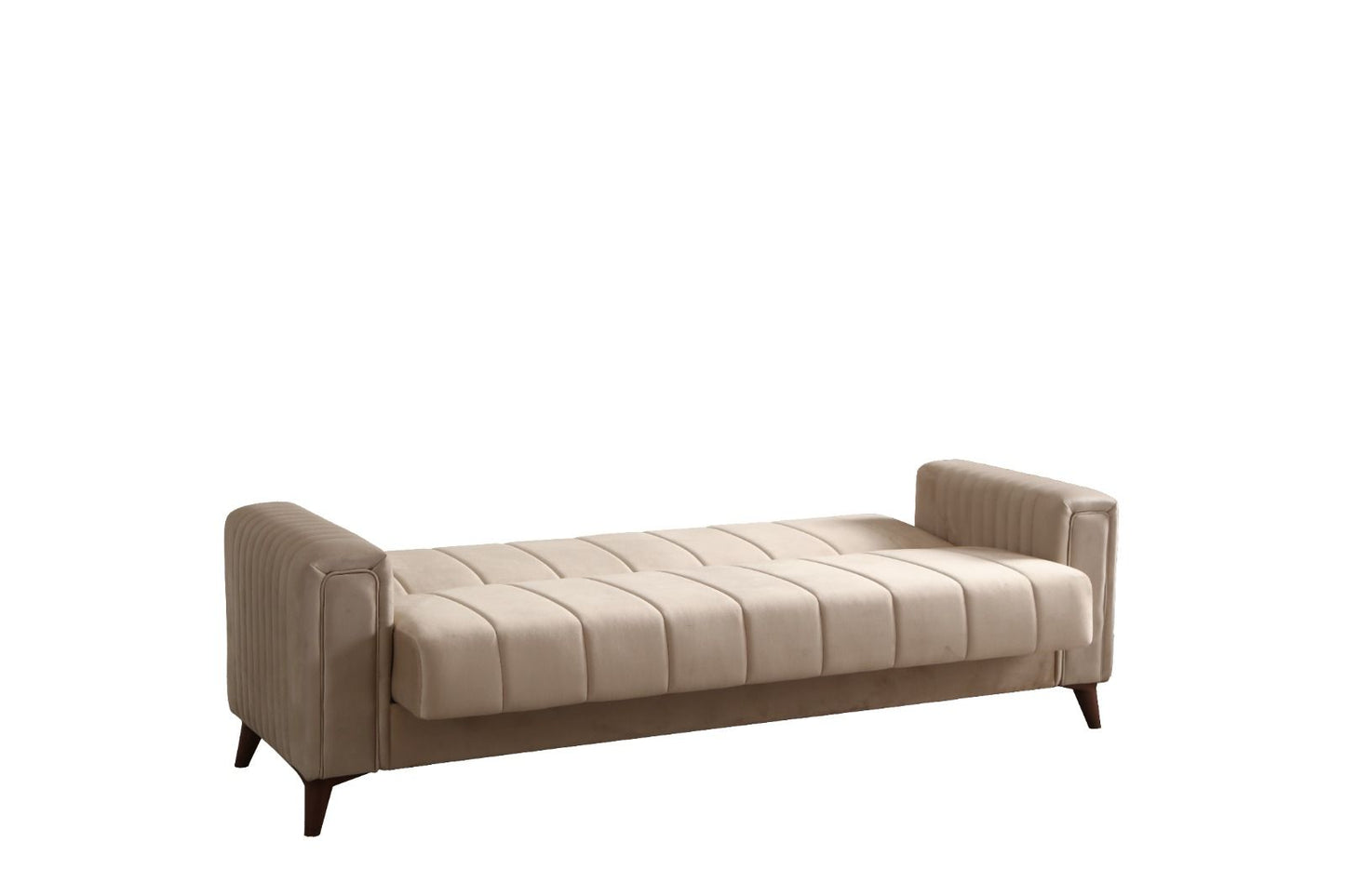 Canapé convertible NOVA velours beige