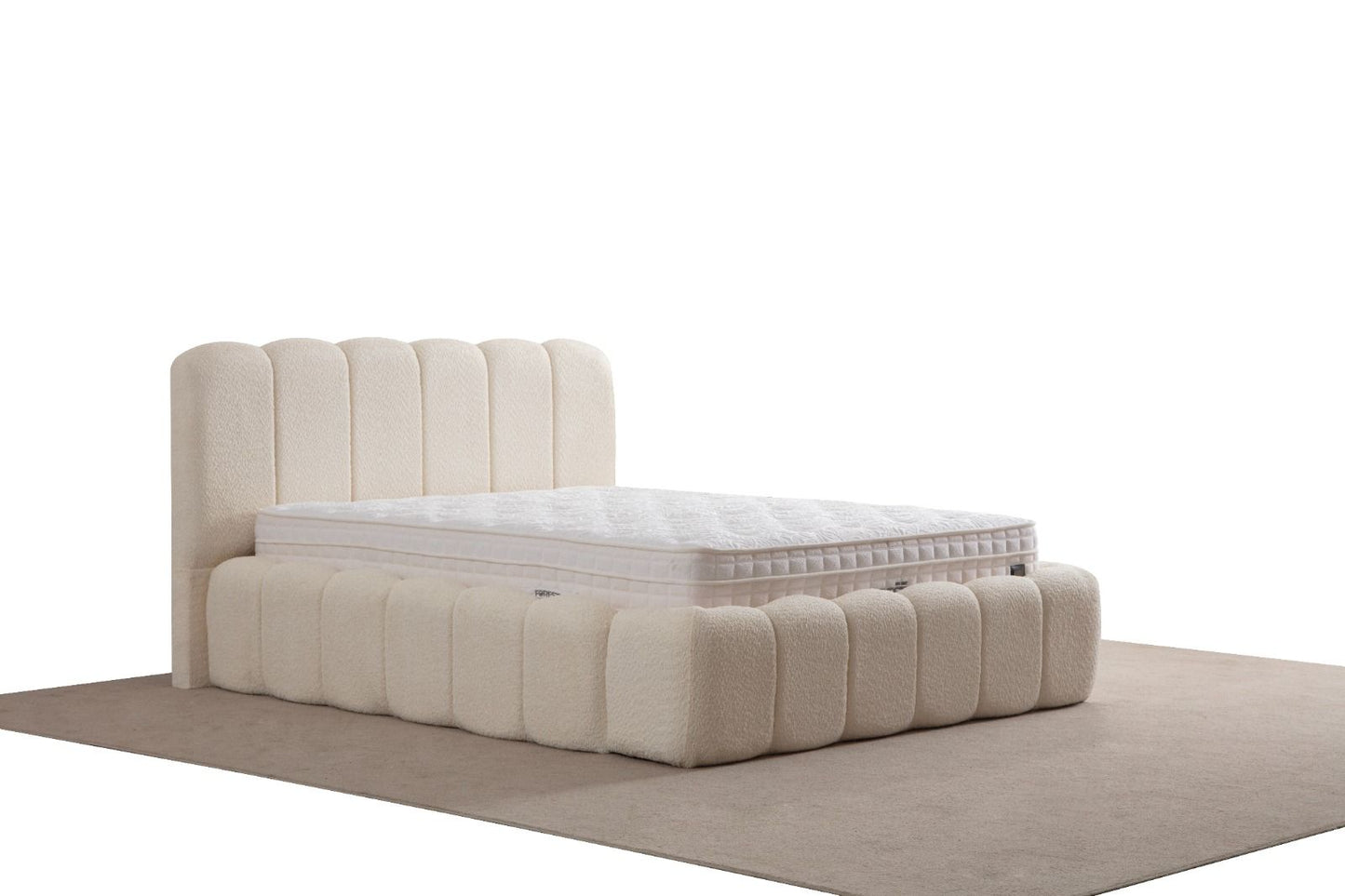 Lit Coffre ALYA BLANC CASSE - Chenille