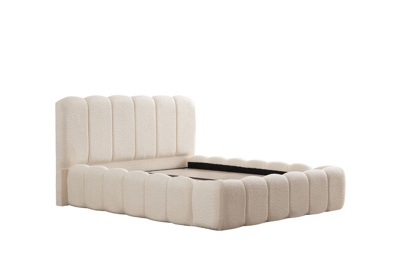 Lit Coffre ALYA BLANC CASSE - Chenille