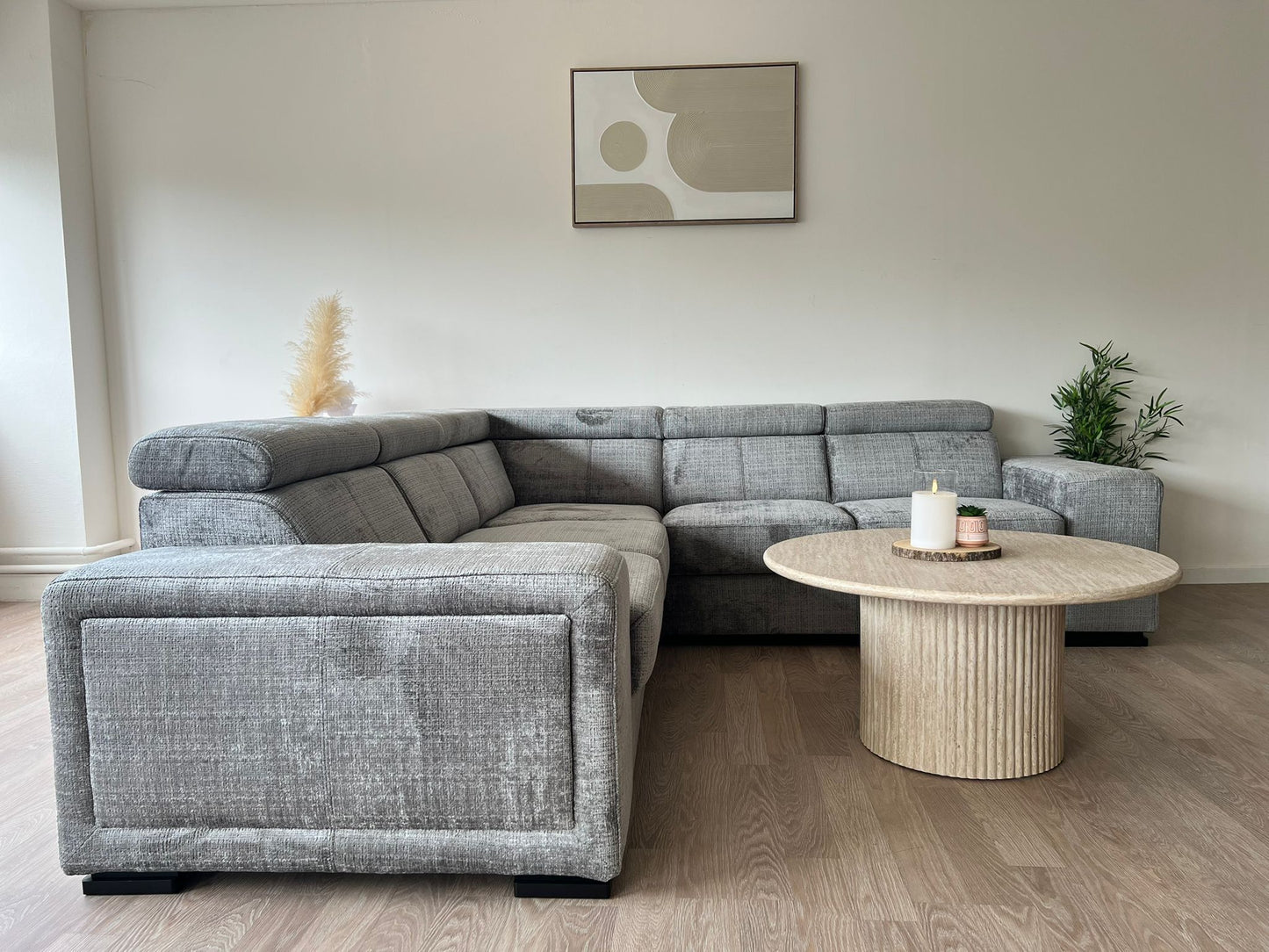 Canapé d'angle convertible KAROLA gris