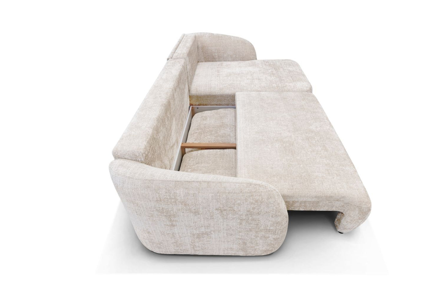 Canapé d'angle convertible PORTO Marbella blanc cassé