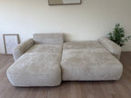 Canapé convertible BETTY / angle universel MARBELLA Beige