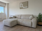 Canapé convertible BETTY / angle universel MARBELLA Beige