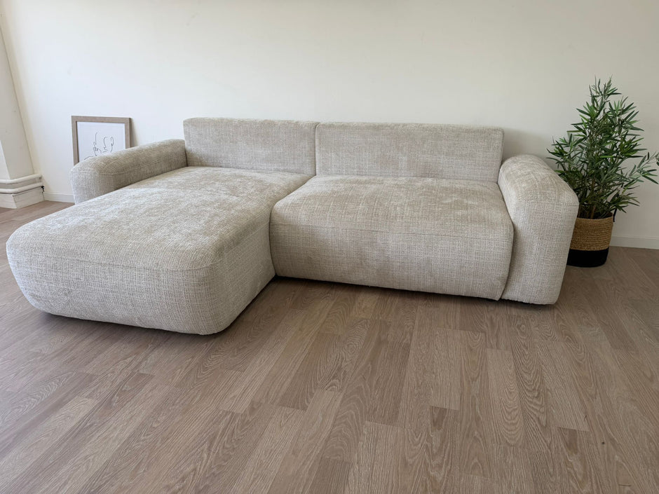 Canapé convertible BETTY / angle universel MARBELLA Beige