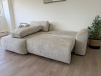 Canapé convertible BETTY / angle universel MARBELLA Beige
