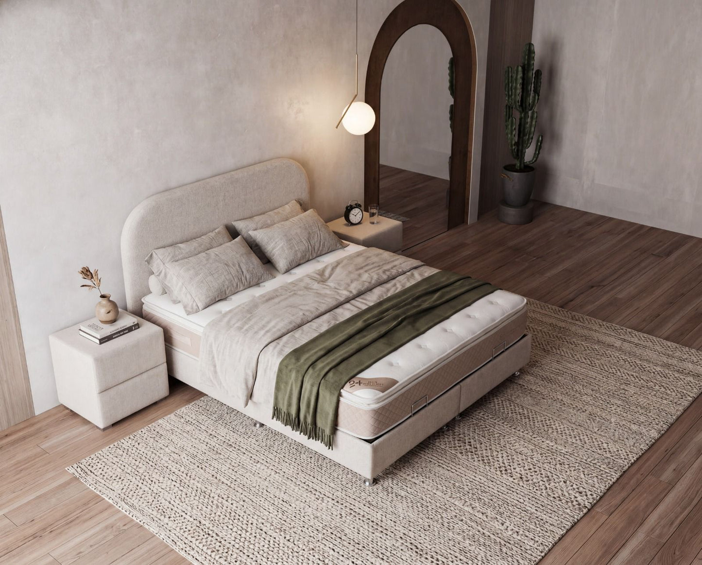 Lit Coffre EDA BLANC CASSE - Chenille