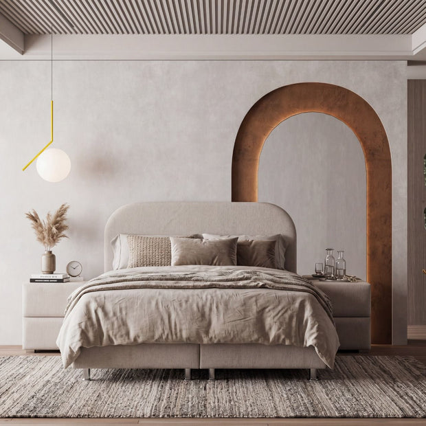 Lit Coffre EDA BLANC CASSE - Chenille