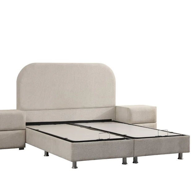 Lit Coffre EDA BLANC CASSE - Chenille