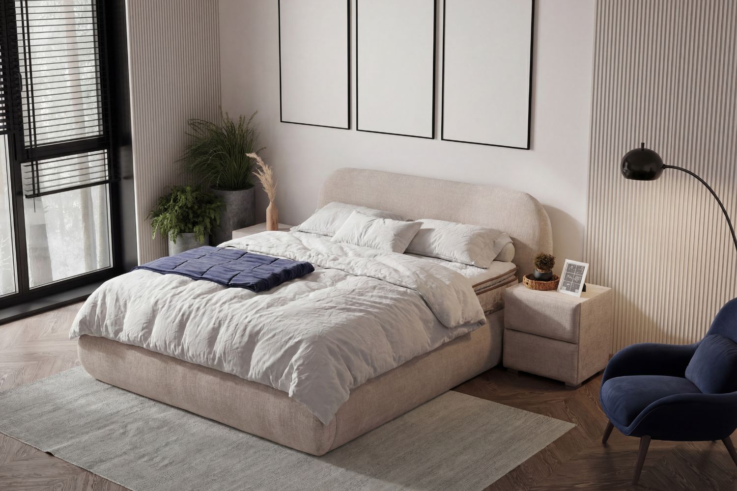 Lit Coffre CAMILA BEIGE - Marbella
