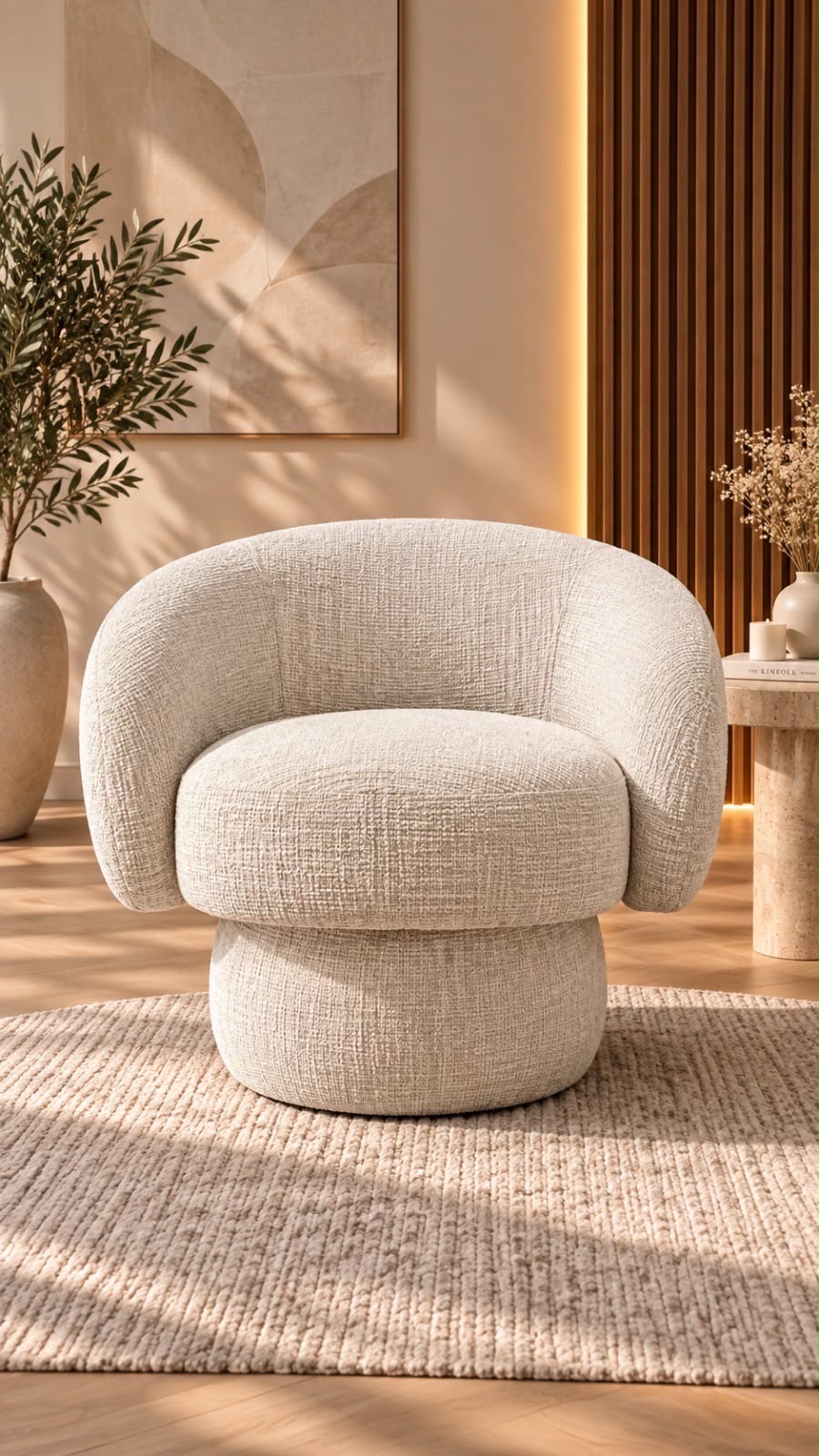Fauteuil NESTOR – Tissu Marbella Beige