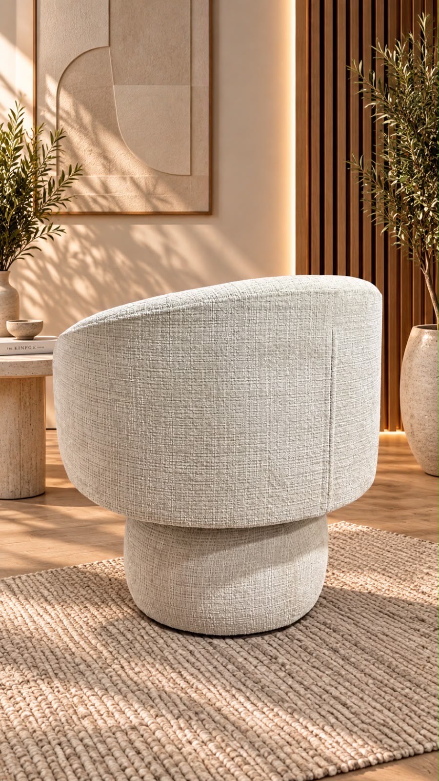 Fauteuil NESTOR – Tissu Marbella Beige