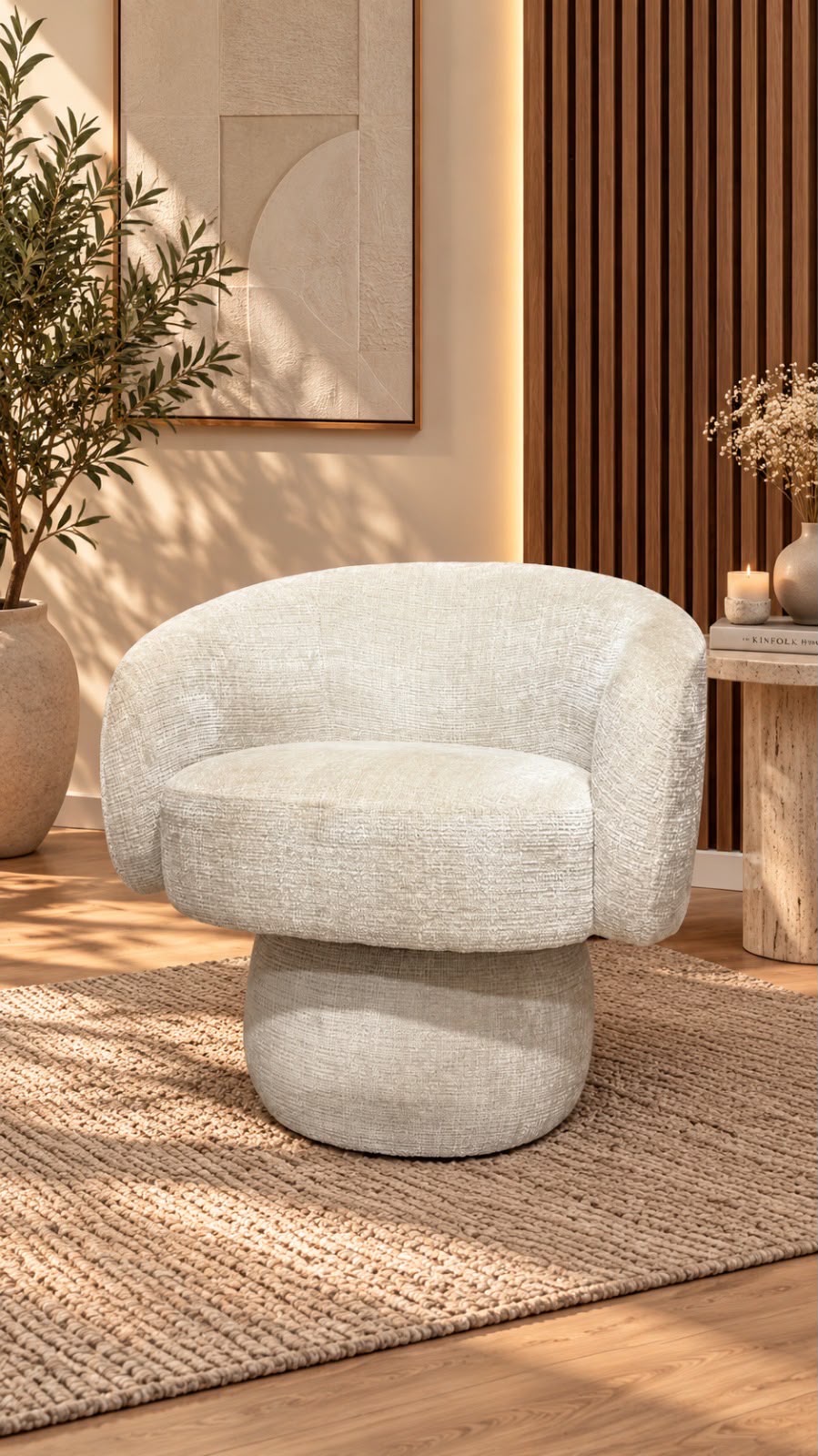 Fauteuil NESTOR – Tissu Marbella Beige