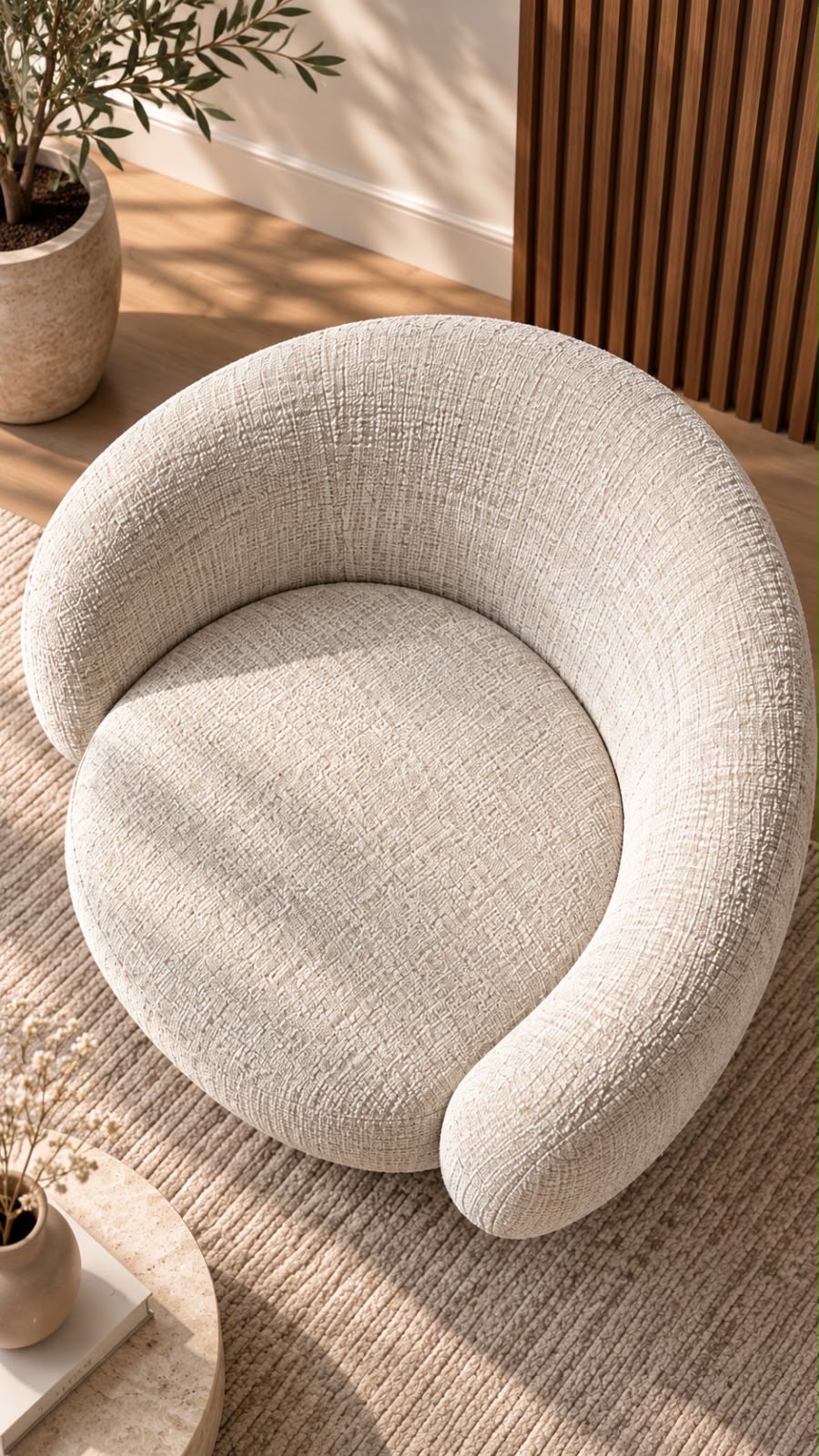 Fauteuil NESTOR – Tissu Marbella Beige