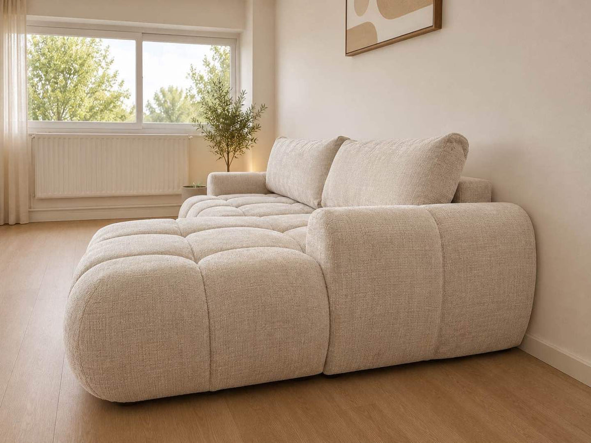 Canapé LEO Convertible – Tissu Marbella Beige