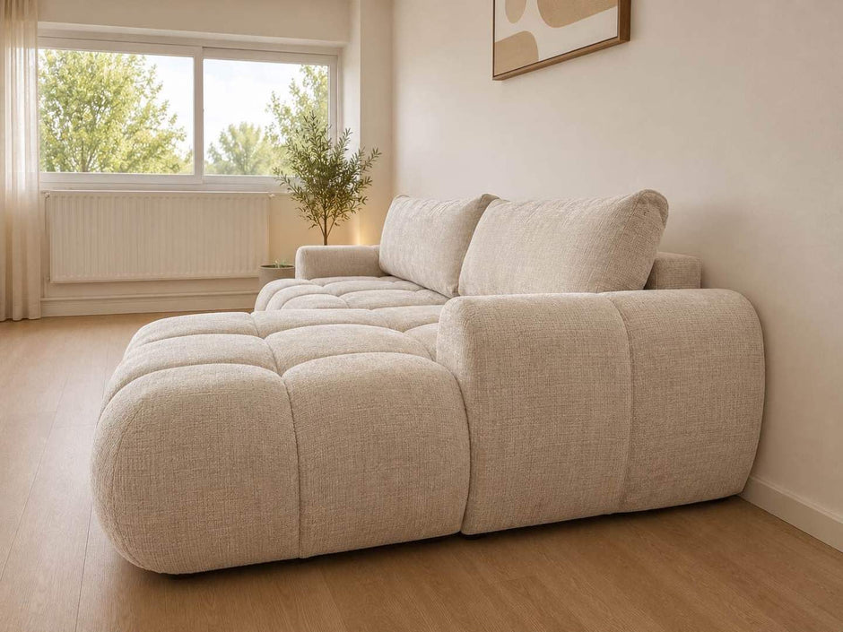 Canapé LEO Convertible – Tissu Marbella Beige