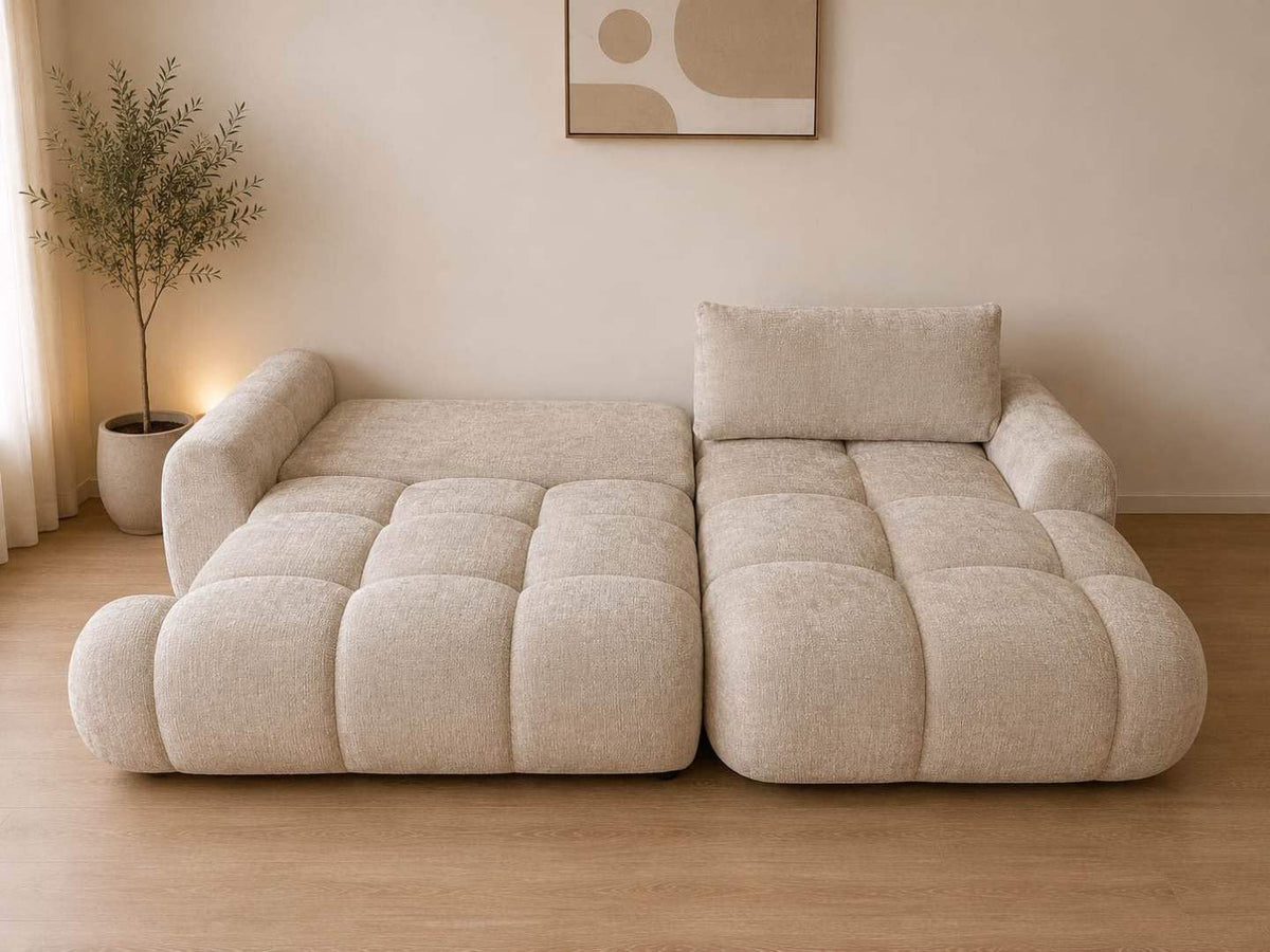 Canapé LEO Convertible – Tissu Marbella Beige
