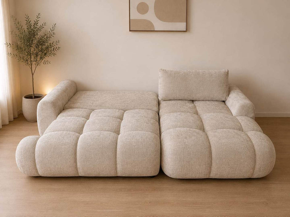 Canapé LEO Convertible – Tissu Marbella Beige