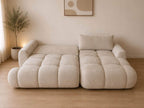 Canapé LEO Convertible – Tissu Marbella Beige
