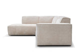 Canapé d'angle Colette en velours marbella beige