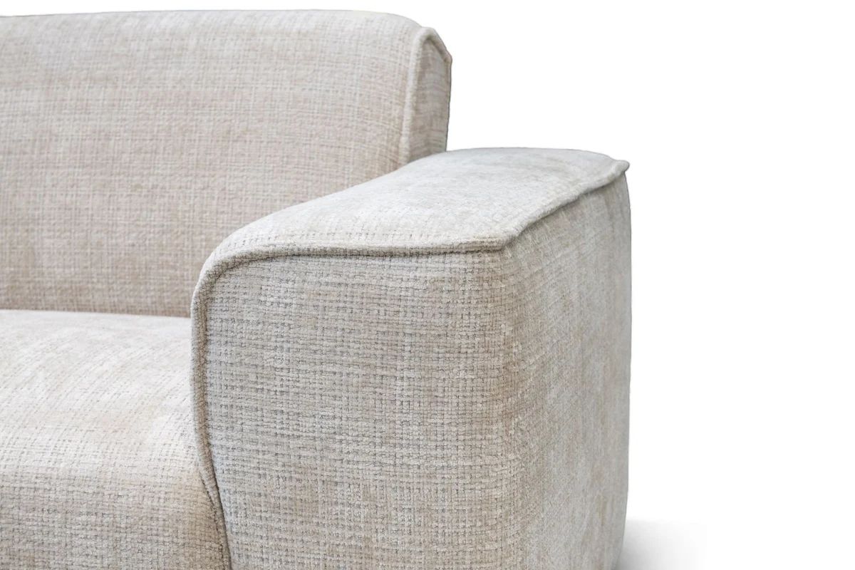 Canapé d'angle Colette en velours marbella beige