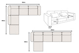 Canapé Élégance chenille modulable 4+1 pouf