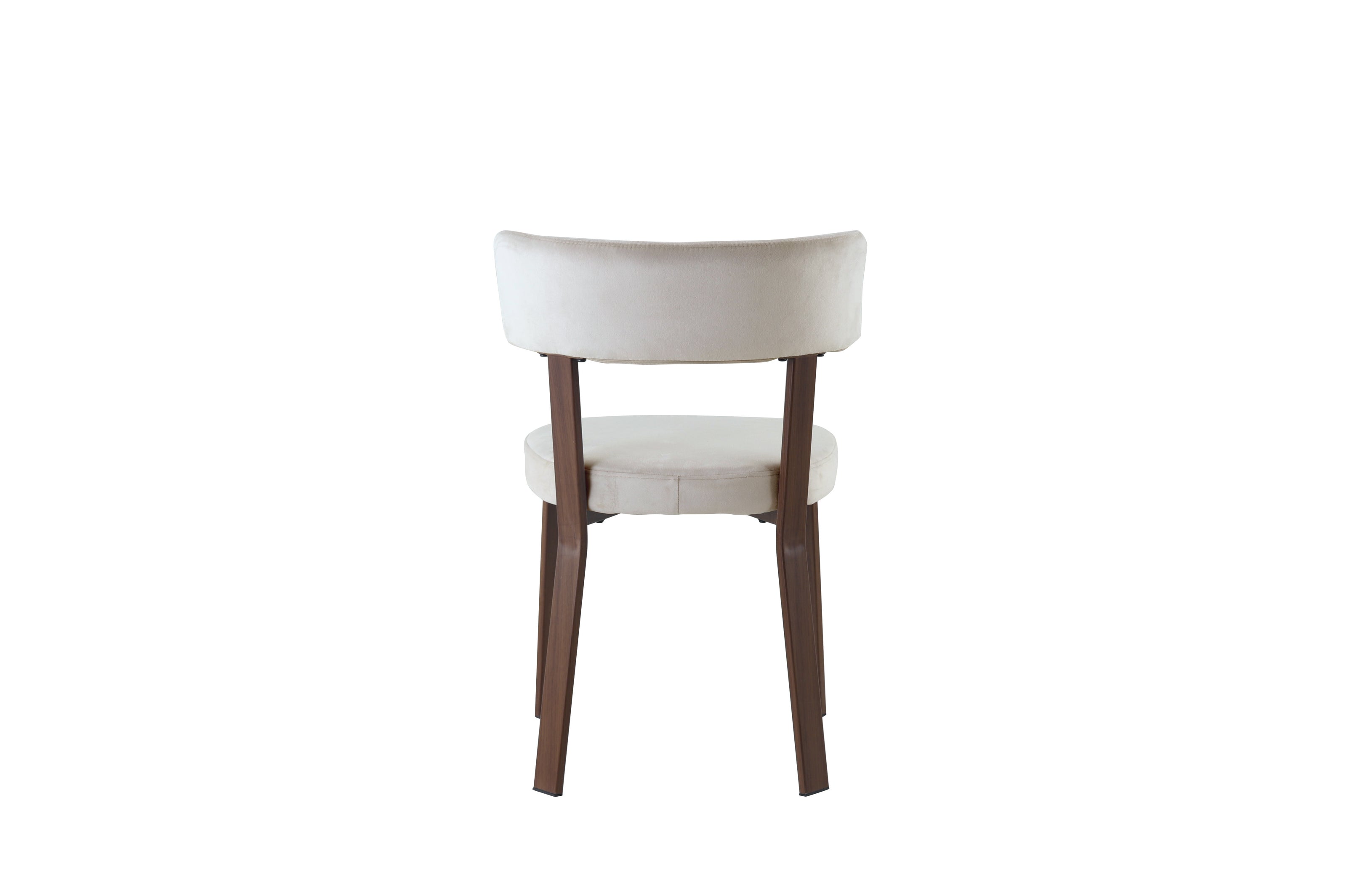 Chaise NORLAND velours beige Noyer