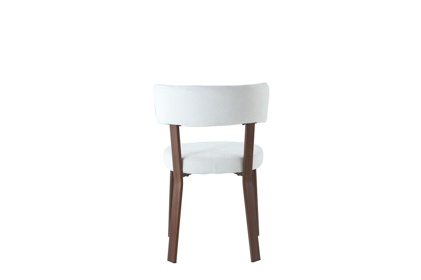 Chaise NORLAND chenille beige Noyer