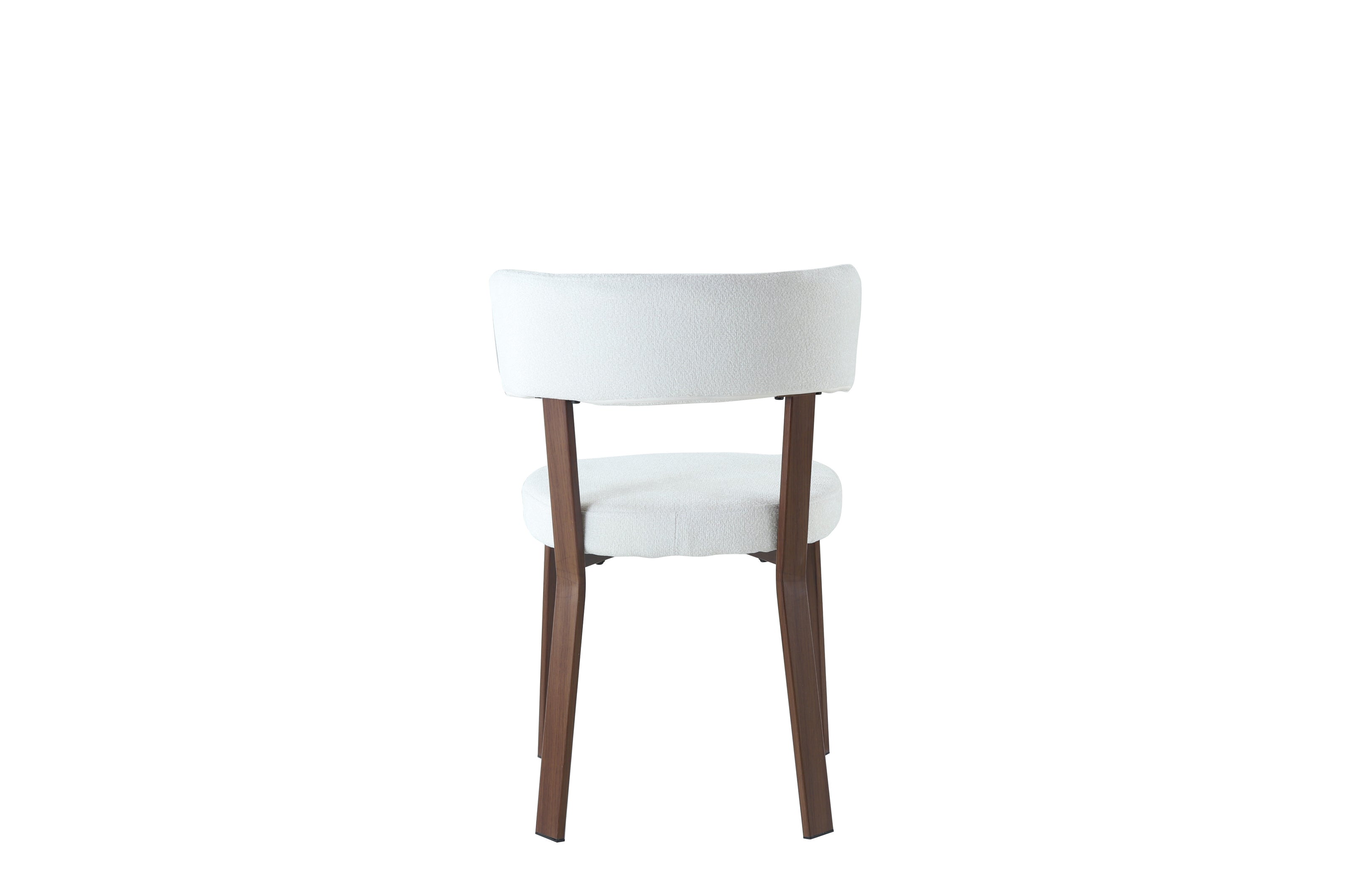 Chaise NORLAND chenille beige Noyer