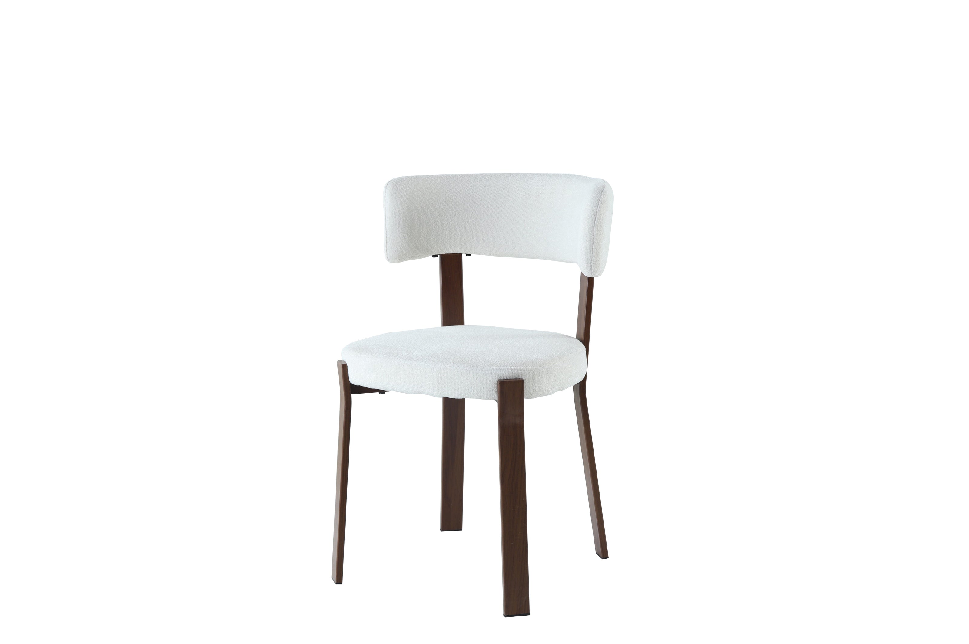 Chaise NORLAND chenille beige Noyer