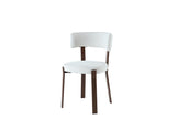 Chaise NORLAND chenille beige Noyer