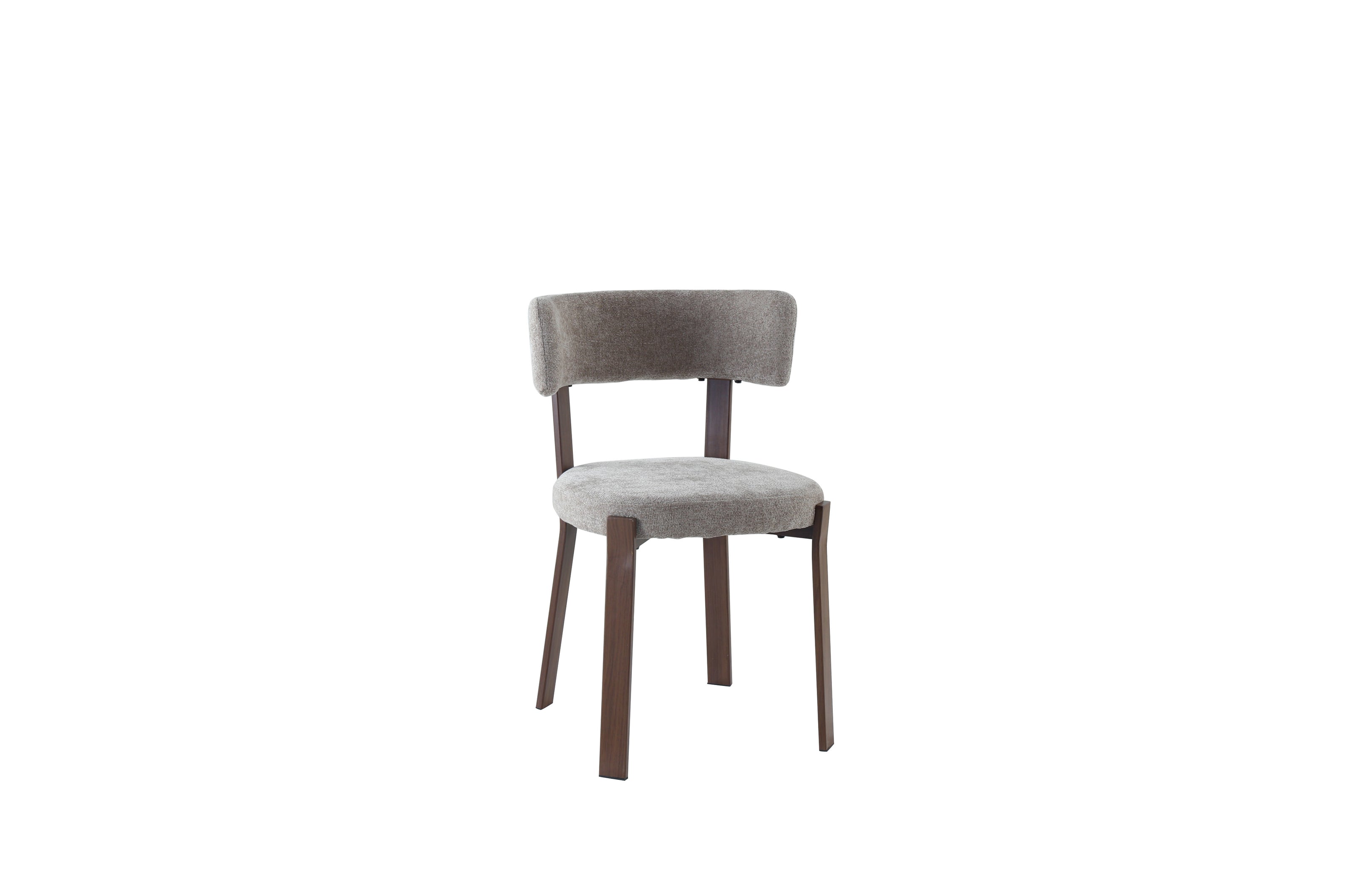 Chaise NORLAND chenille moka Noyer