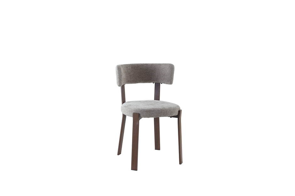 Chaise NORLAND chenille moka Noyer