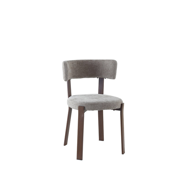 Chaise NORLAND chenille moka Noyer