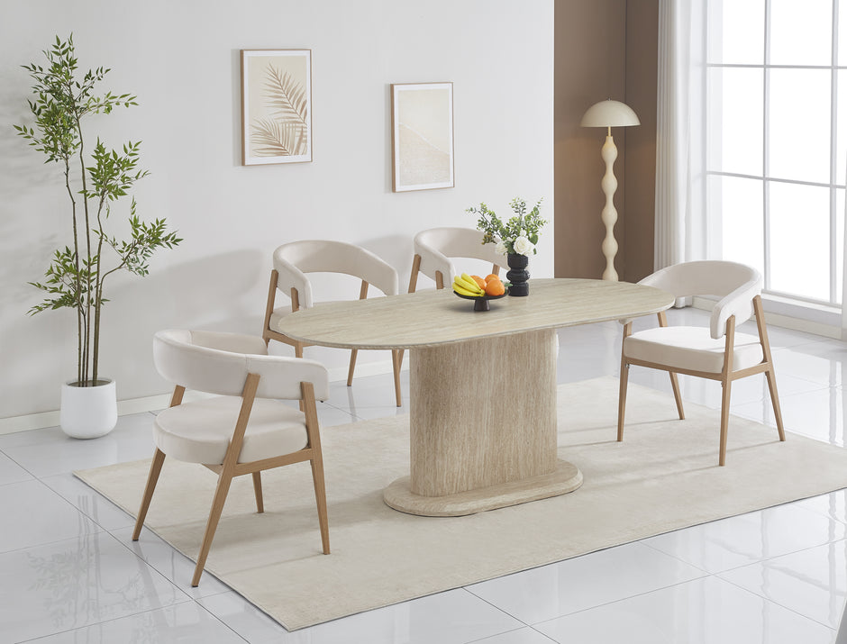 Table à manger LOKA Travertin 180cm