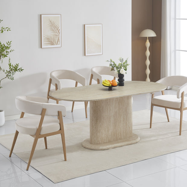 Table à manger LOKA Travertin 180cm